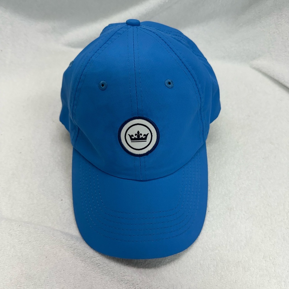 Peter Millar Blue Gray Crown Lightweight Dri-Fit adjustable Hat Cap